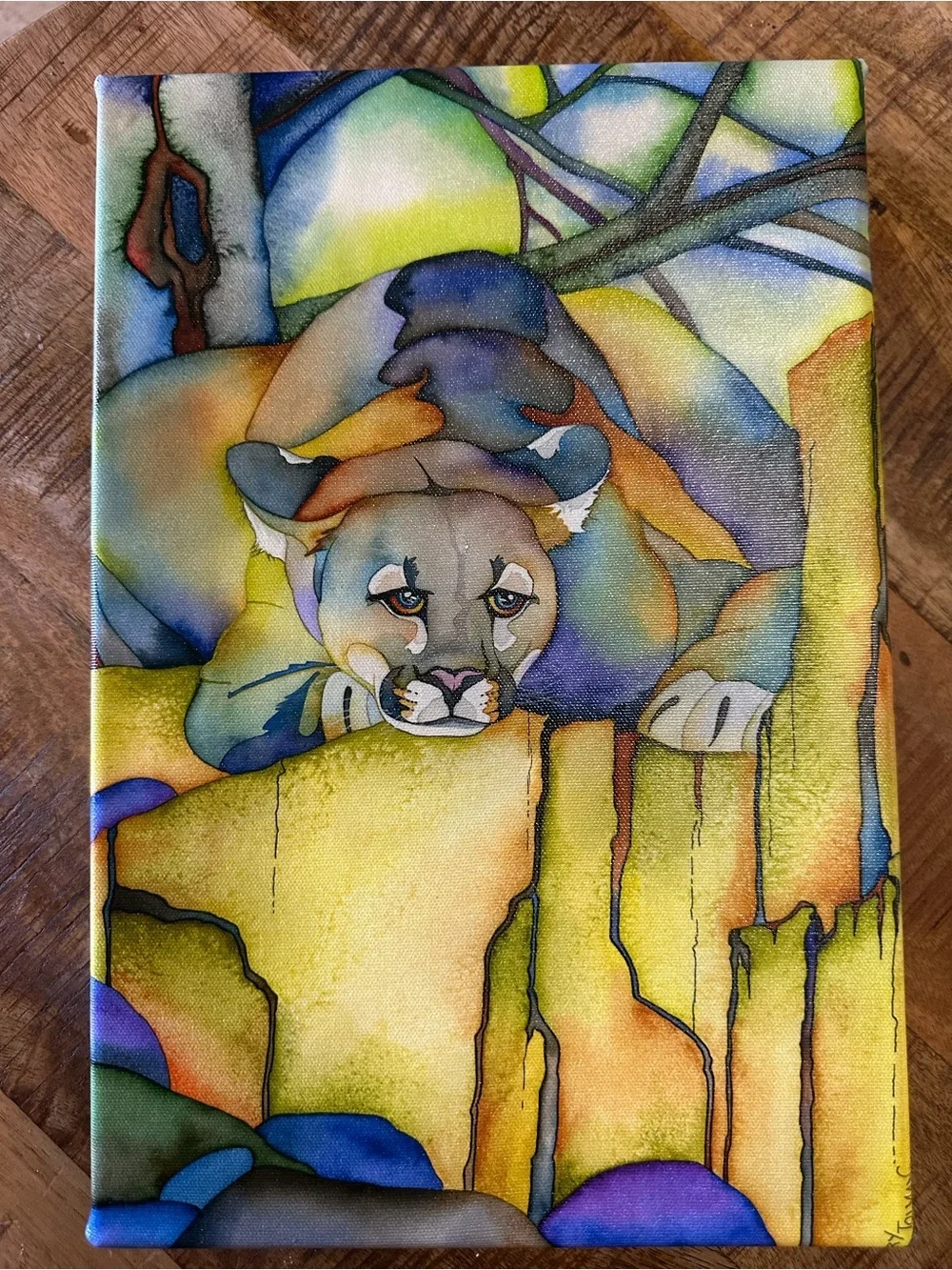 Sherry Tolman Art Canvas Prints Watercolor Art Signed # Diptych Set 15x10”